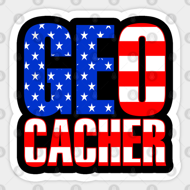 American Geocacher Sticker by Barthol Graphics